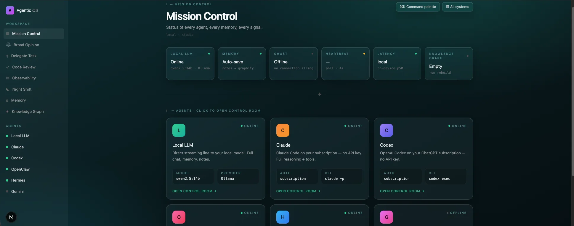 Ekran projektu Agent OS autorstwa Monika Sadlok